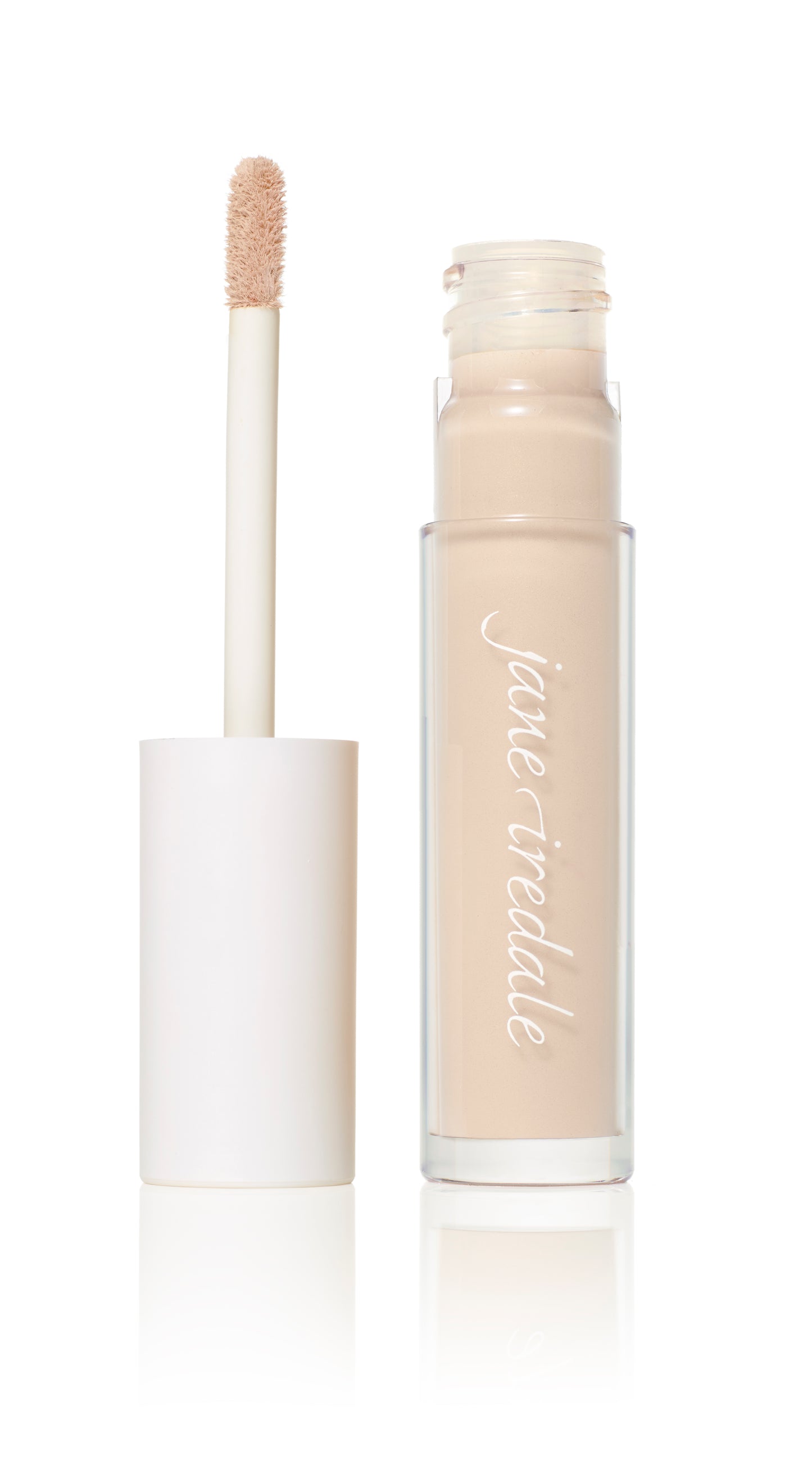 Jane Iredale PureMatch™ Liquid Concealer with doe-foot applicator, offering buildable, natural finish coverage.