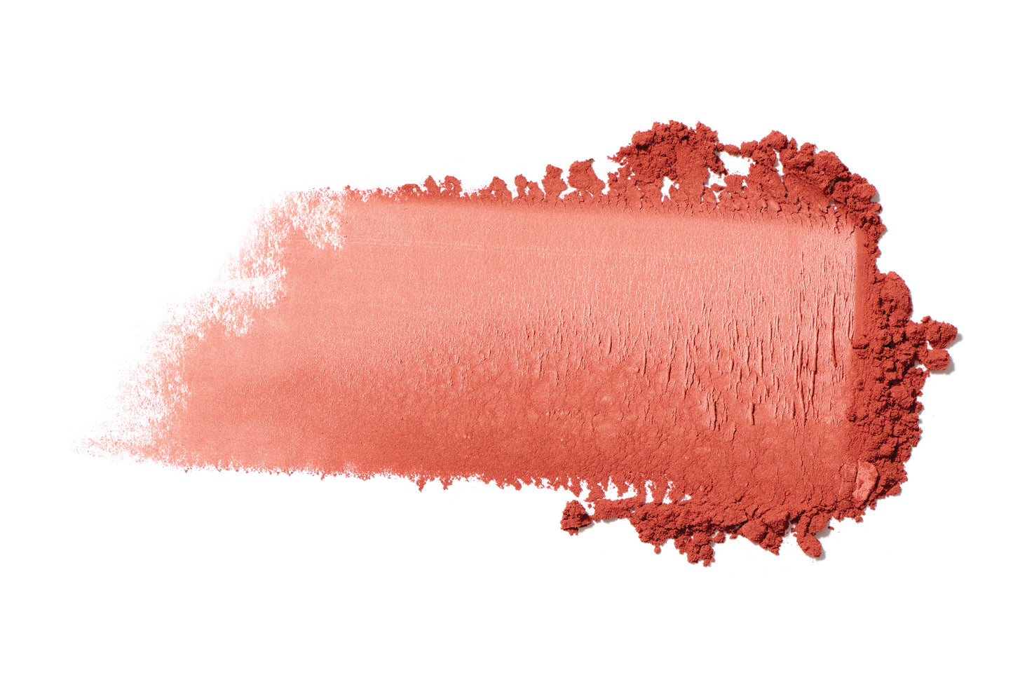 PurePressed® Blush swipe on white surface, showcasing its silky, buildable formula with antioxidant protection for a natural-looking flush.