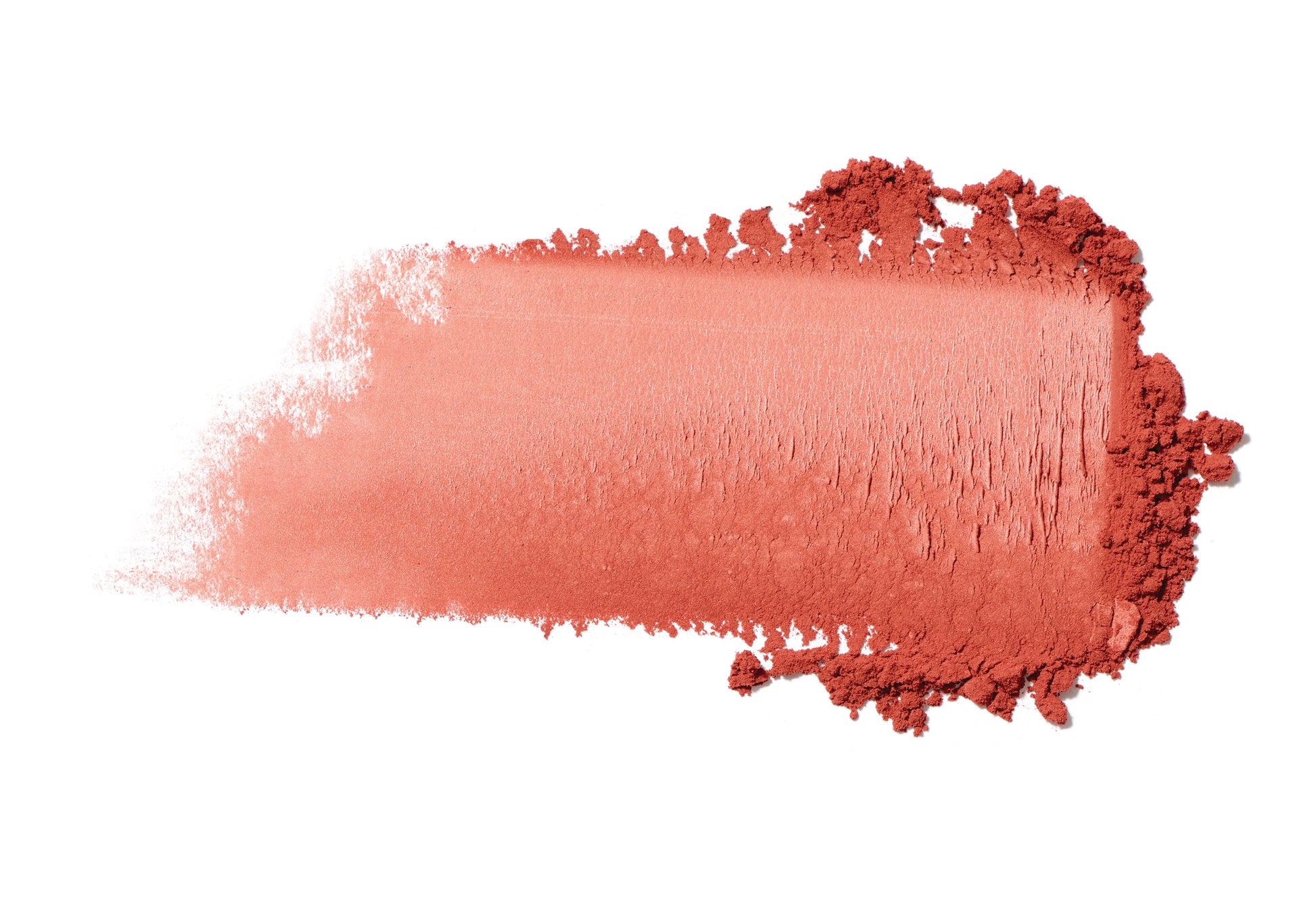 PurePressed® Blush swipe on white surface, showcasing its silky, buildable formula with antioxidant protection for a natural-looking flush.