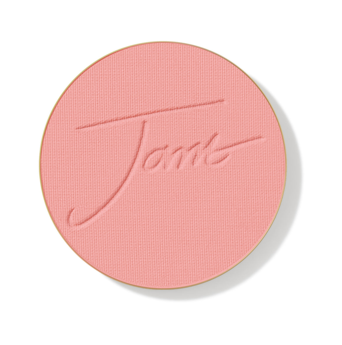 PurePressed® Blush in soft pink by Tarte, featuring embossed branding; offers a silky, buildable mineral formula for a natural, long-lasting flush.