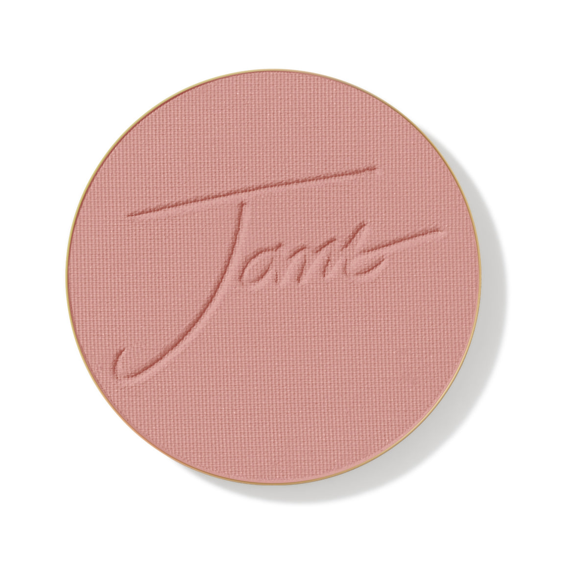 PurePressed® Blush in a round pan, embossed with Tarte logo, offers a silky, buildable formula for natural-looking, long-lasting color with antioxidant protection.
