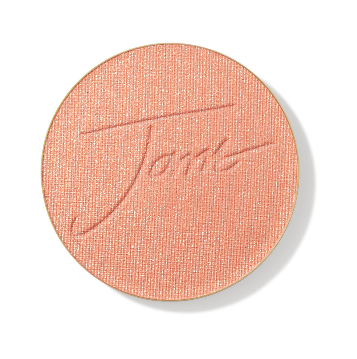 Tarte Cosmetics PurePressed® Blush refill, embossed with logo, offers a silky, buildable formula for a natural flush, featuring Pine Bark and Pomegranate Extract.
