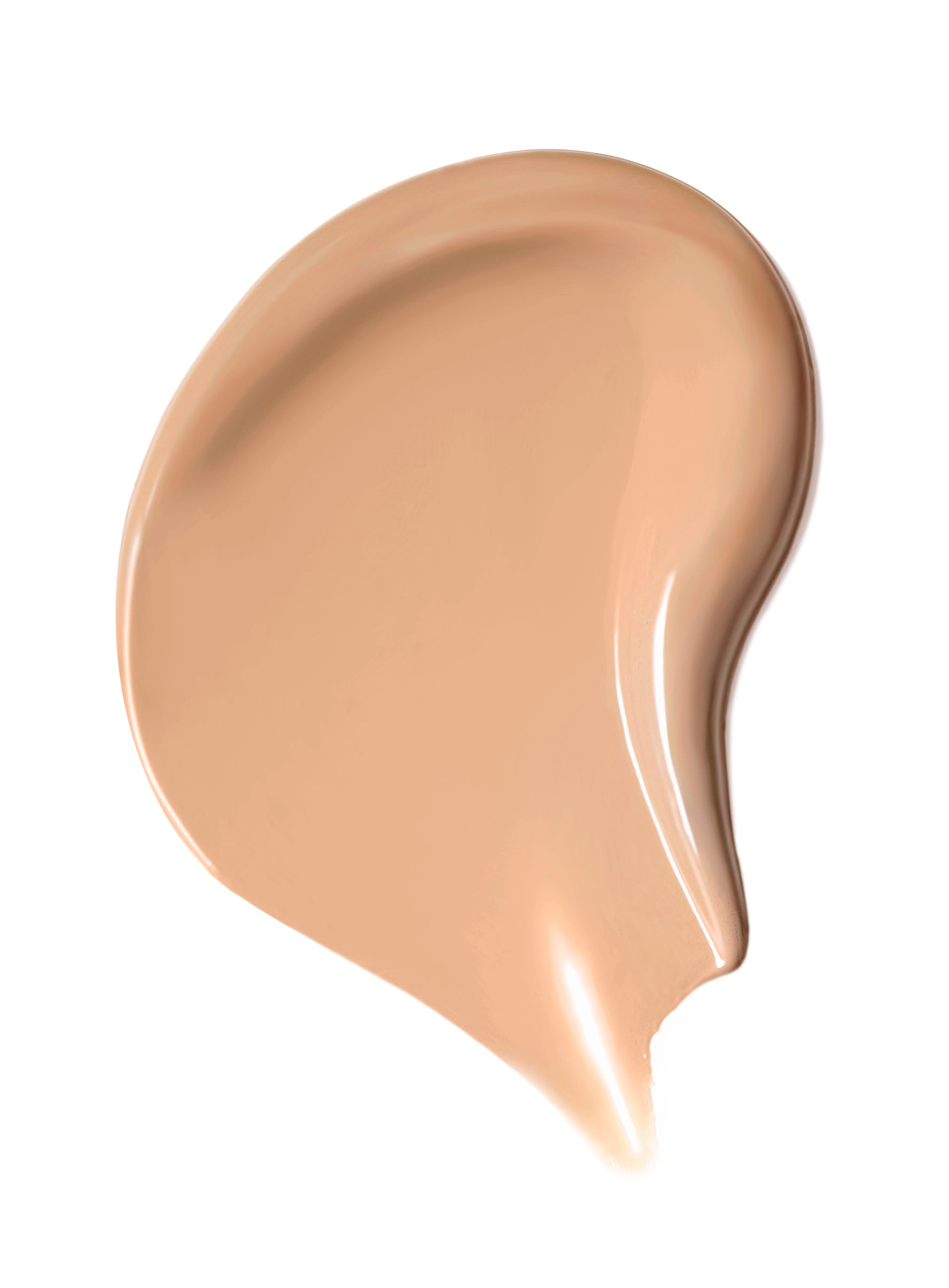 Skintuition SPF 30 Radiance-Boosting Liquid Foundation swatch; creamy beige texture, highlighting its medium-to-full coverage and nourishing formula with Hyaluronic Acid and Niacinamide.