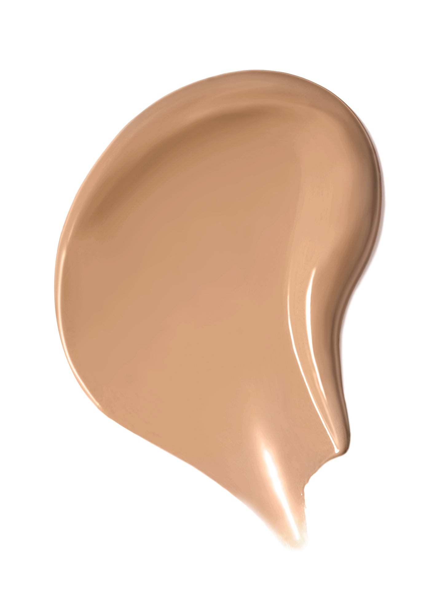Skintuition SPF 30 Radiance-Boosting Liquid Foundation swatch; a creamy, beige-tan formula offering medium-to-full coverage with skincare benefits and mineral SPF protection.