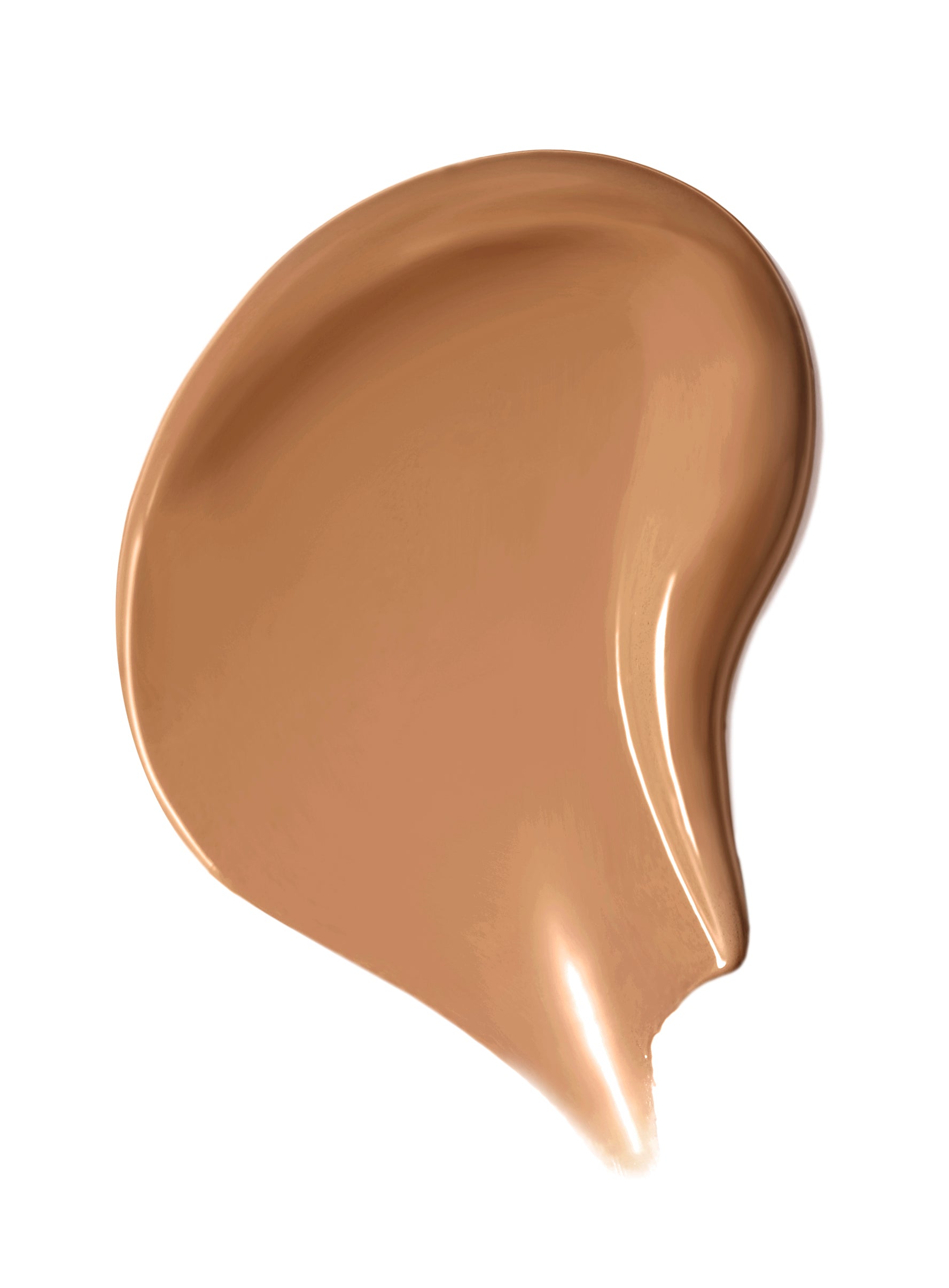 Skintuition SPF 30 Radiance-Boosting Liquid Foundation swatch; a smooth, tan-beige smear showcasing its creamy, nourishing formula with skincare benefits and broad-spectrum protection.