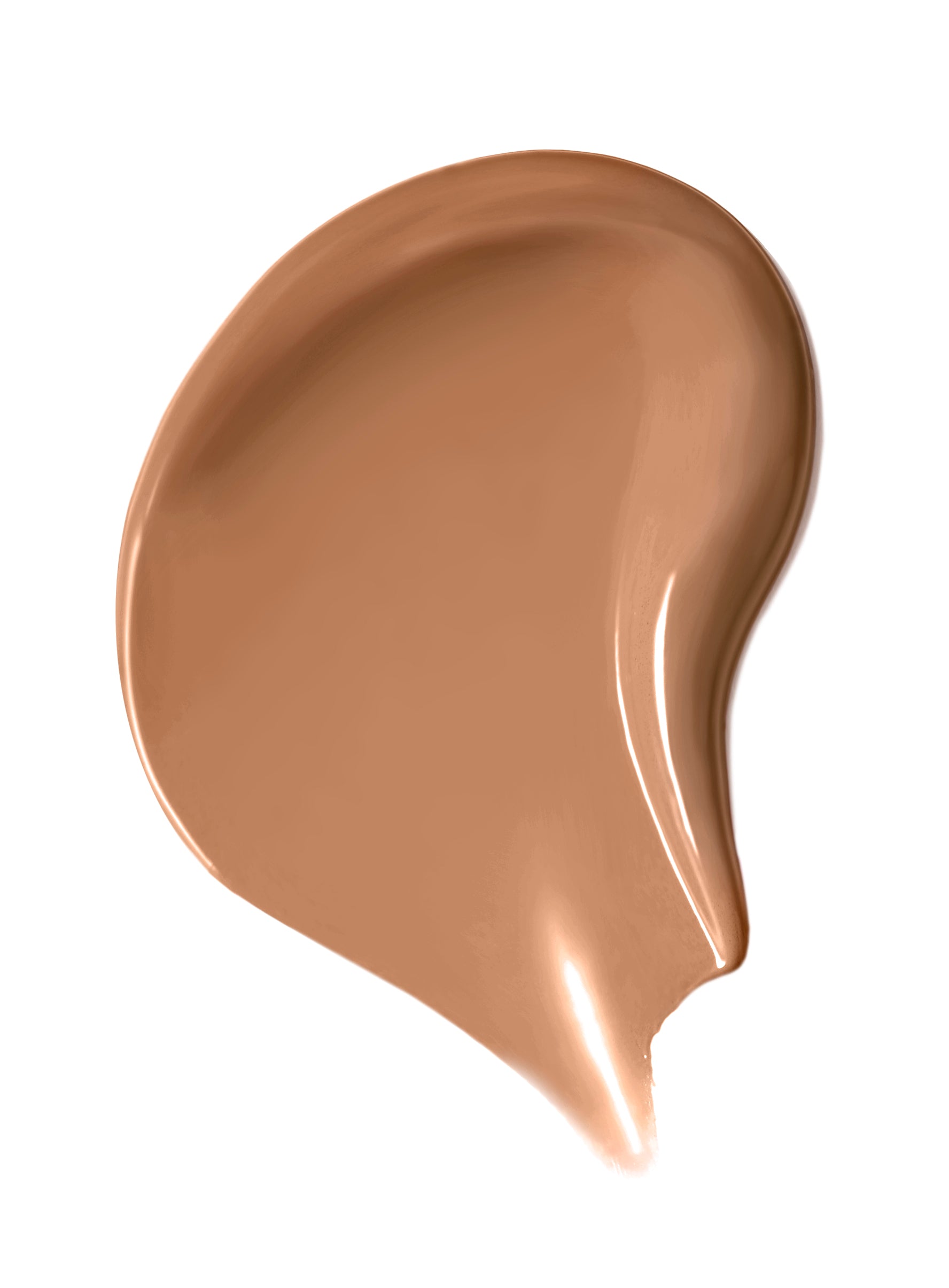 Swatch of Skintuition SPF 30 Radiance-Boosting Liquid Foundation, showcasing its creamy texture and medium-to-full coverage formula with skincare benefits on a white background.