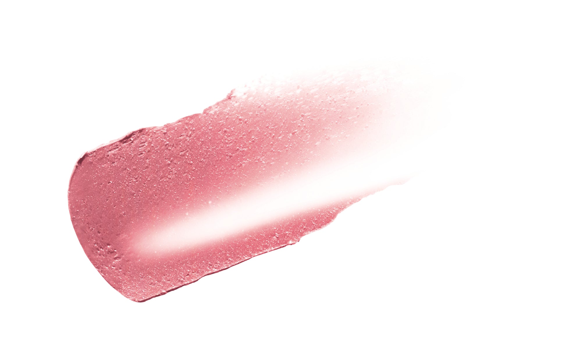 Close-up of LipDrink® Lip Balm's creamy pink swatch, highlighting its nourishing, hydrating formula with Vitamin E and shea butter for soft, smooth lips.