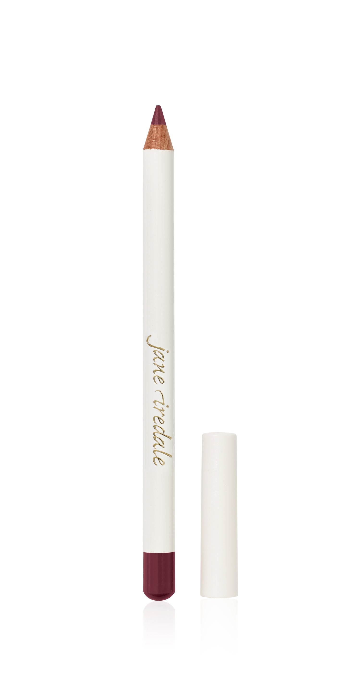 Jane Iredale Lip Pencil with a burgundy tip, offering smooth, long-wearing application and precise definition, ideal for natural looks or paired with lipstick.