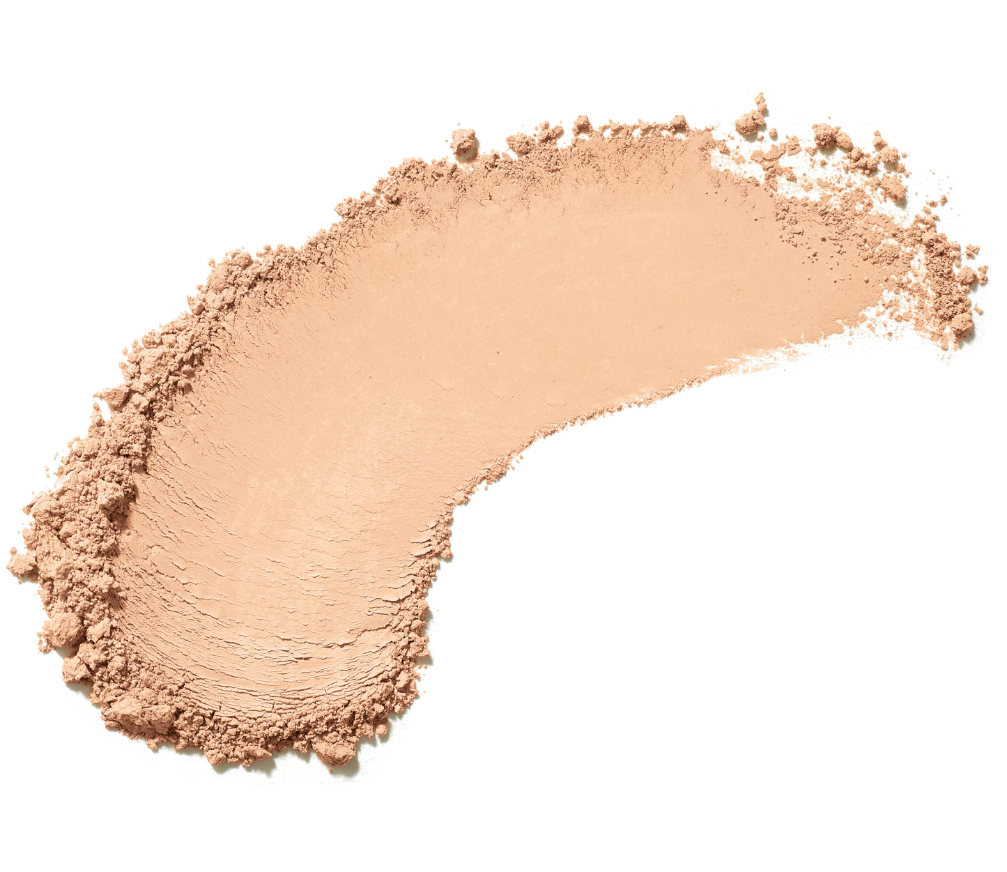 Close-up of Beyond Matte® HD Matifying Powder Refill, a beige cosmetic powder smear designed to absorb oil and eliminate shine for a smooth, matte finish.