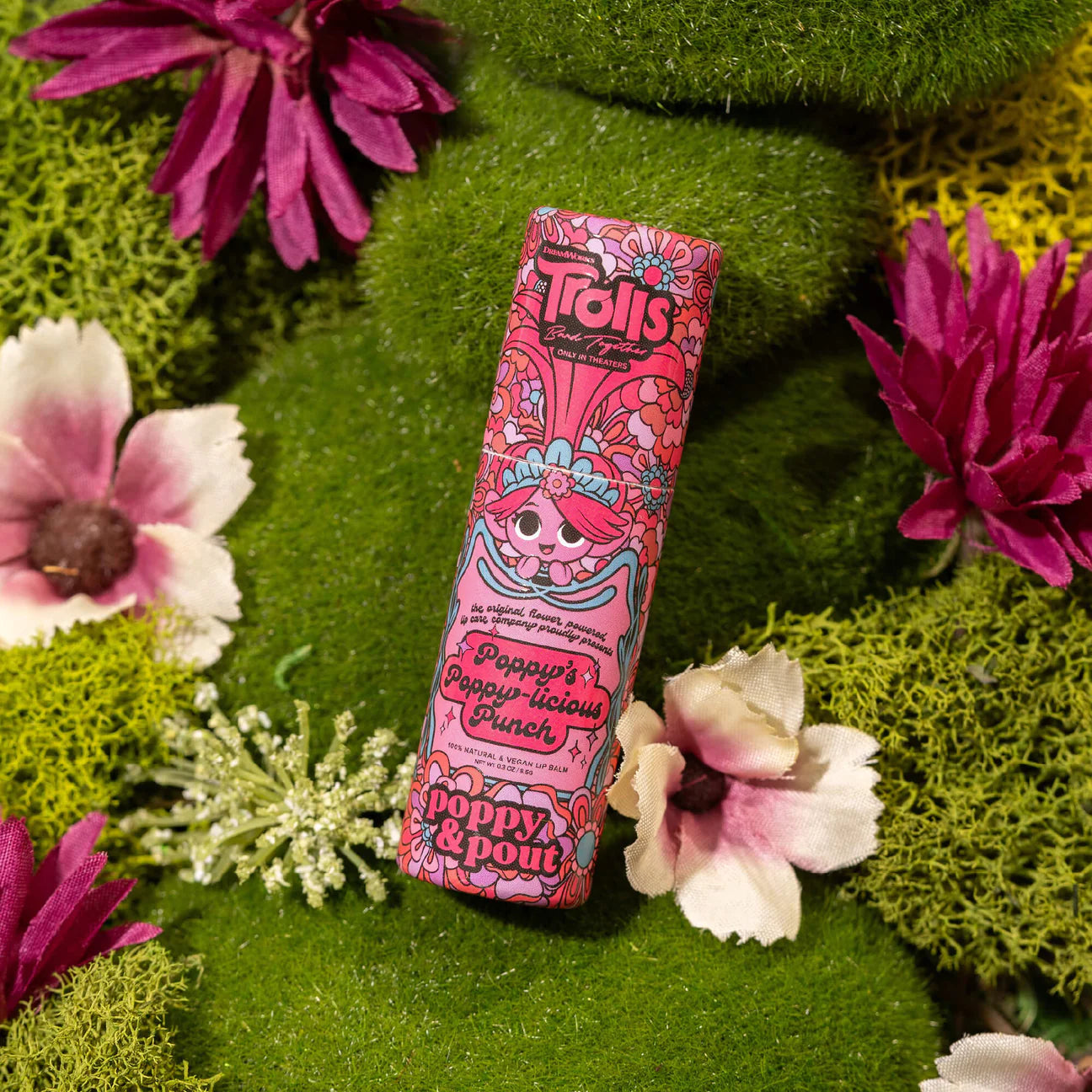 Trolls Band Together x Poppy & Pout Vegan Lip Balm