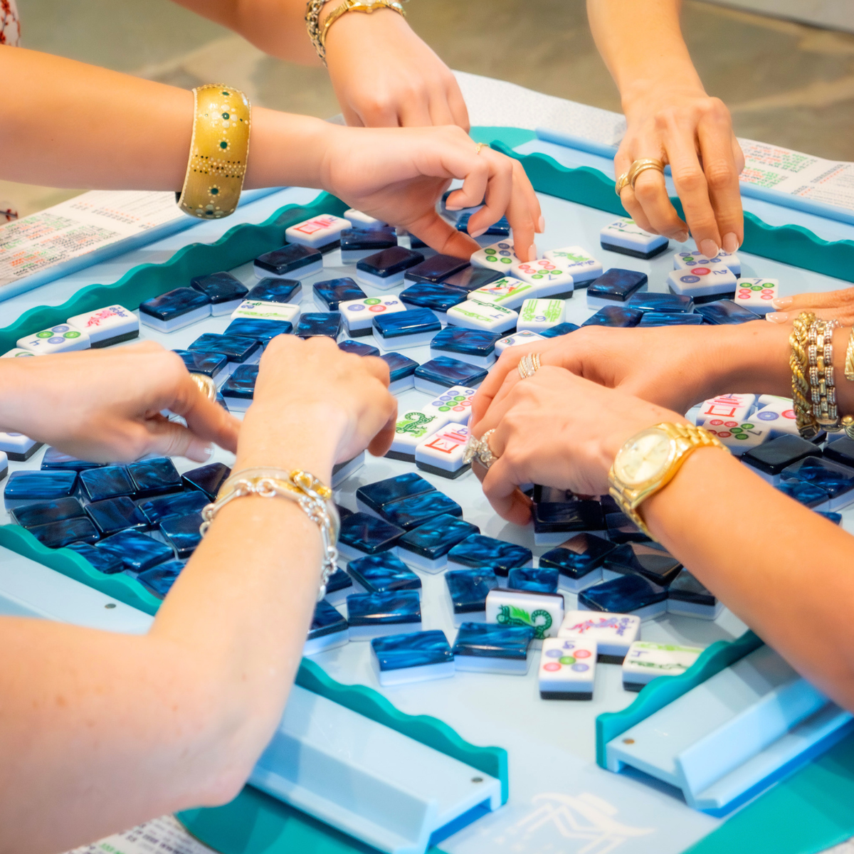 The Jubilee Mahjong Tiles: Midnight Blue