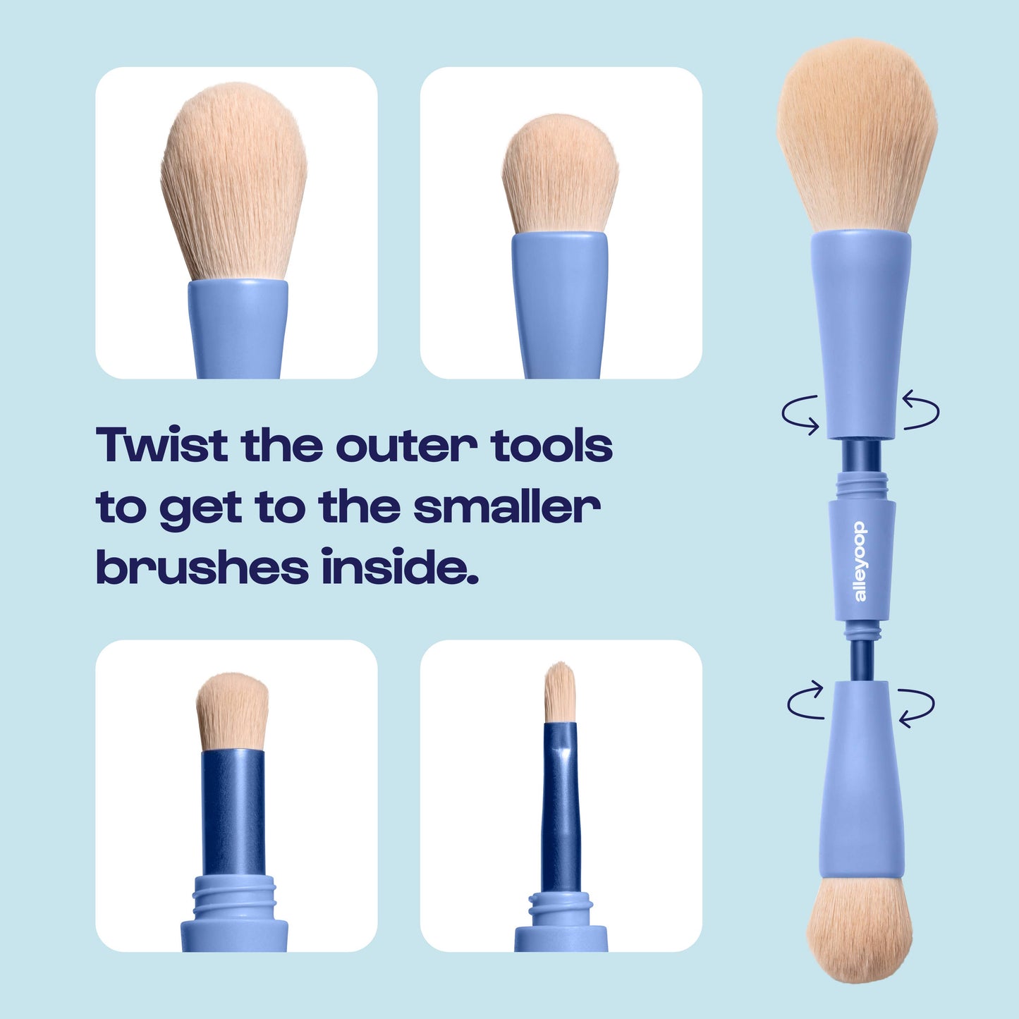 Overachiever - 4-in-1 Makeup Brushes