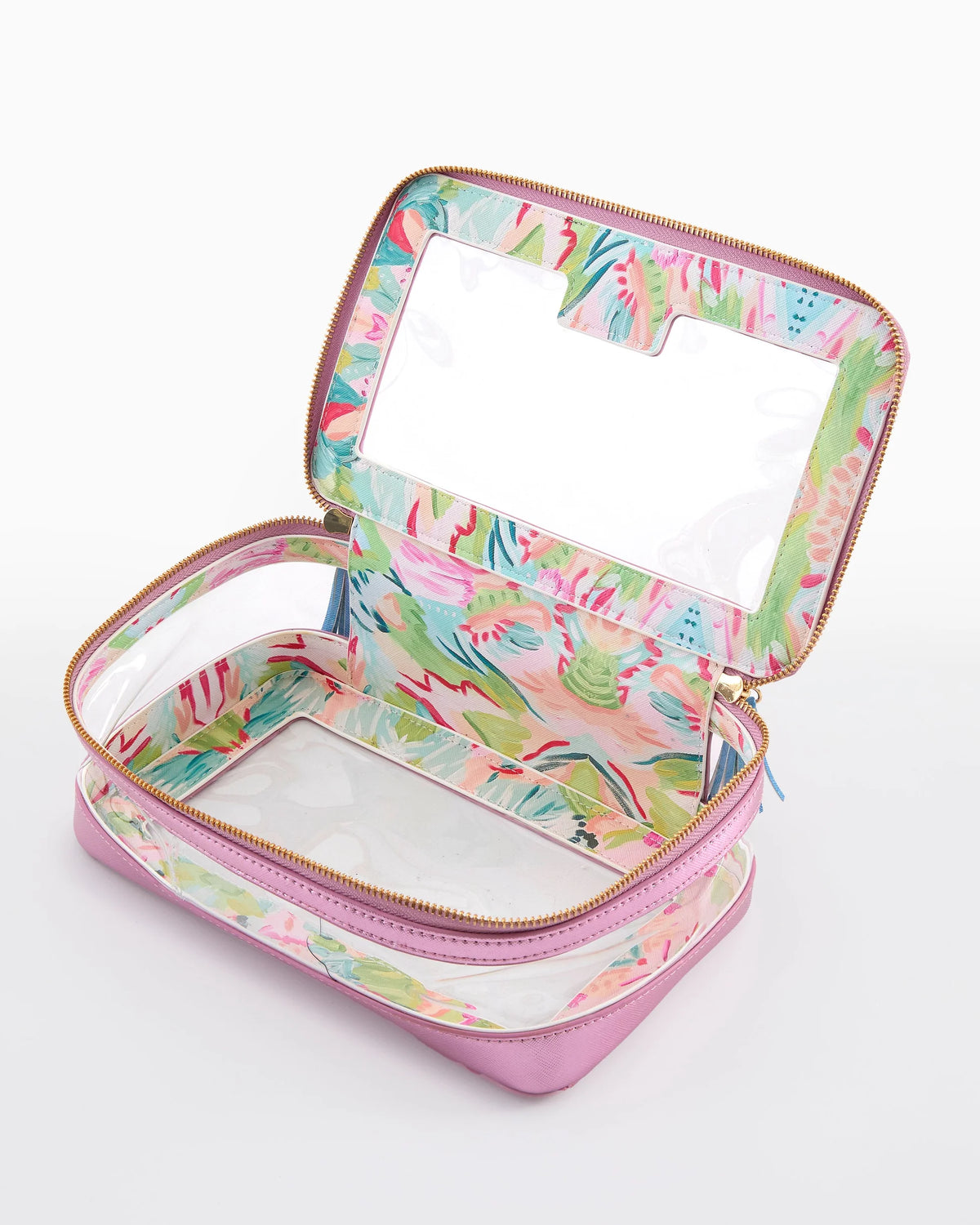 Light Pink Metallic Tile Storage Bag