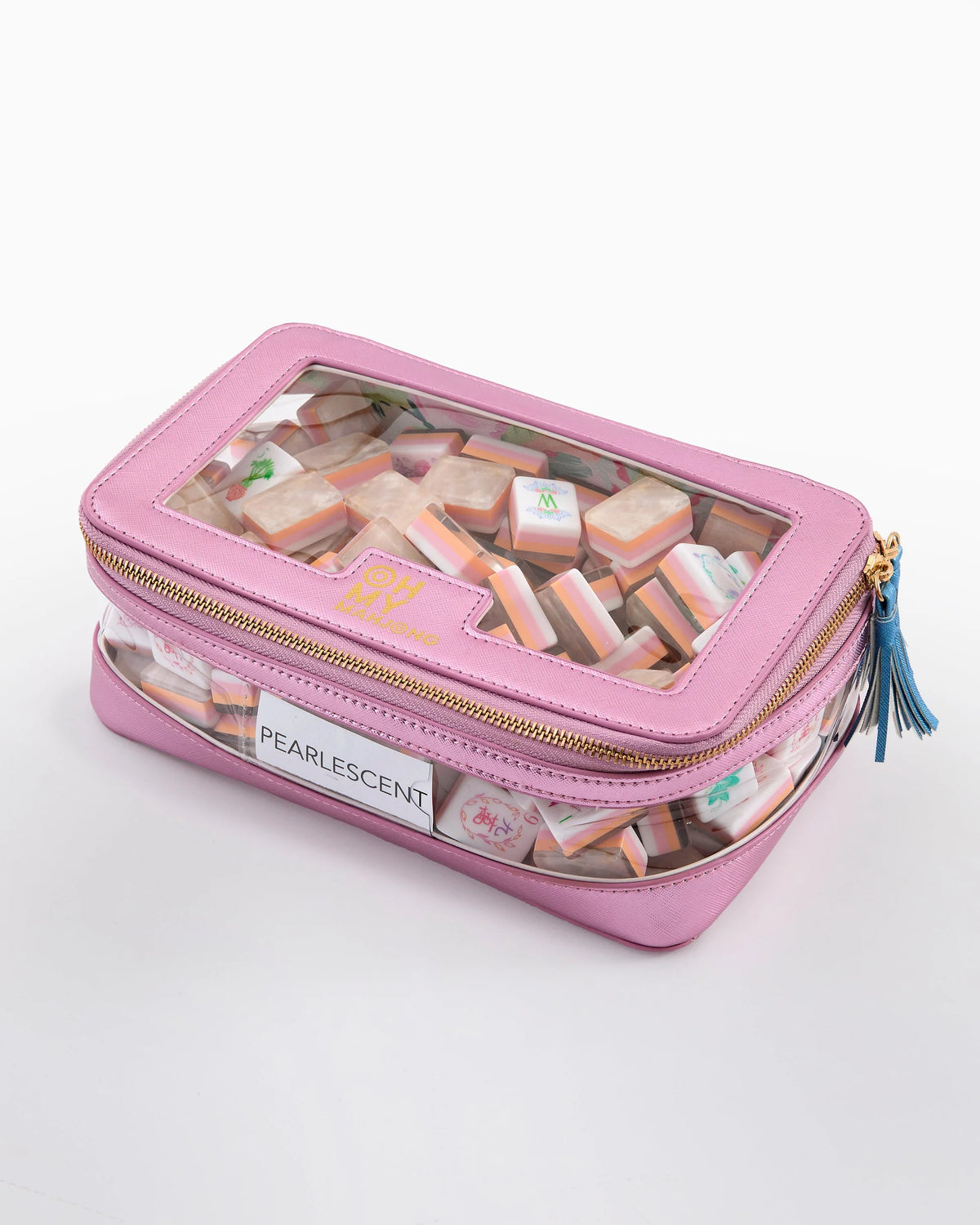 Light Pink Metallic Tile Storage Bag
