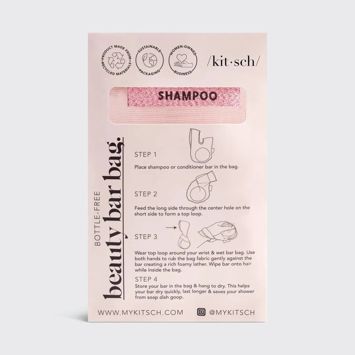 Kitsch - Shampoo Beauty Bar Bag - Blush