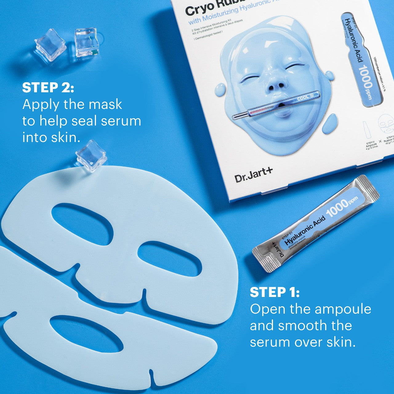 Cryo Rubber Mask with Moisturizing Hyaluronic Acid Ampoule