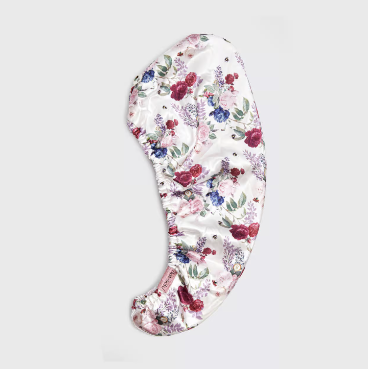 Bridgerton x Kitsch Satin-Wrapped Hair Towel - Floral