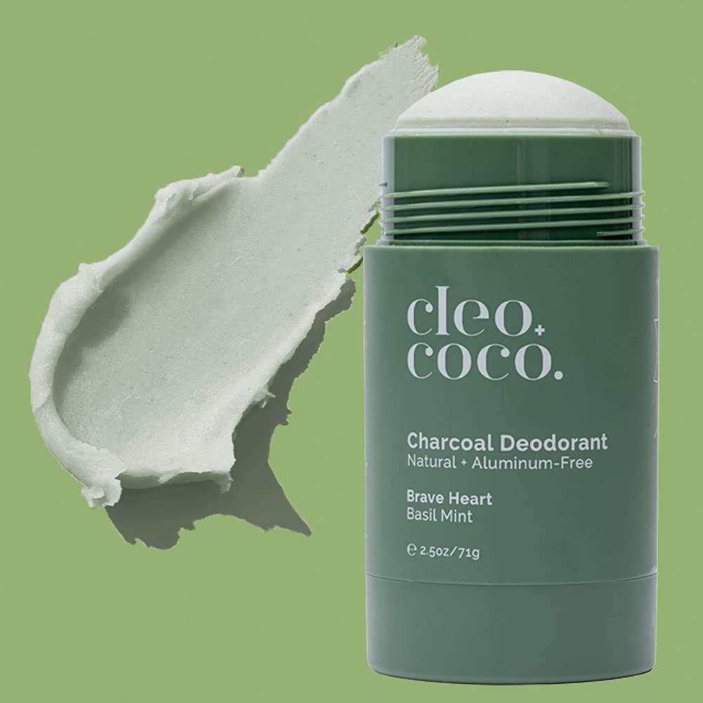 Charcoal Deodorant - Brave Heart, Basil Mint