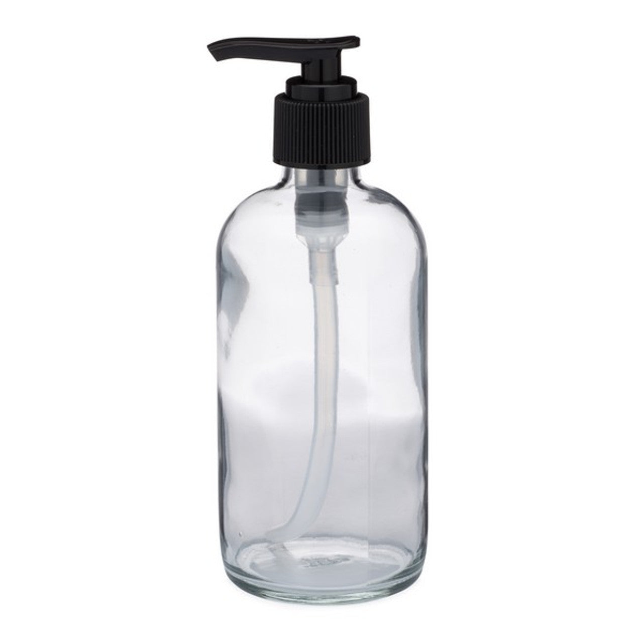 Glass 8 oz. Dispenser Bottle Black Pump